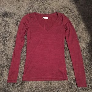 Burgundy Long Sleeve Abercrombie & Fitch